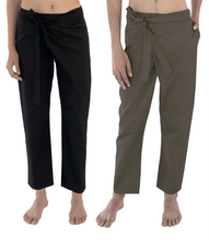 Load image into Gallery viewer, Wrapped straight leg pants
