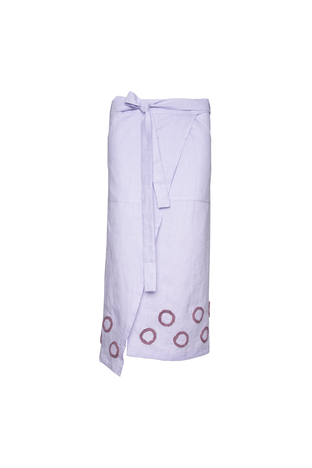Falda envolvente de lino / Linen wrap skirt